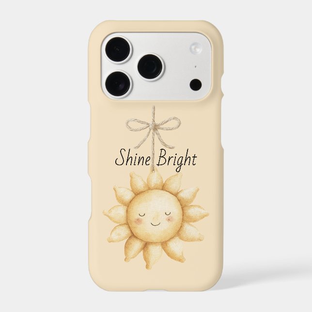 Happy Yellow Sun Iphone Case (Back)
