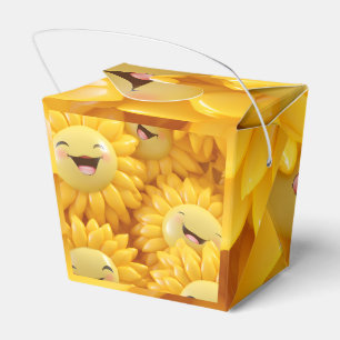 Happy Yellow Sunflowers Favor Boxes