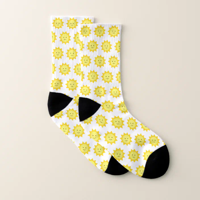 Sunshine socks/ sunflower socks/ you are my sunshine/ ship sunshine