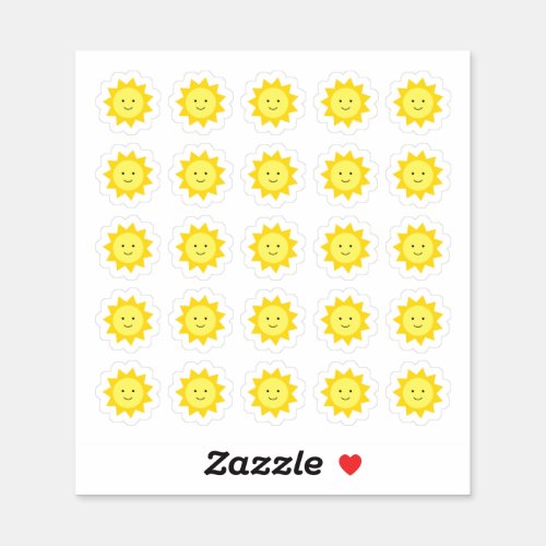 Happy Yellow Sunshine Stickers