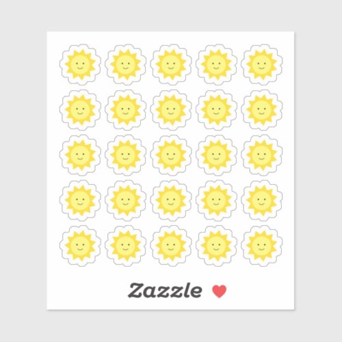 Happy Yellow Sunshine Stickers