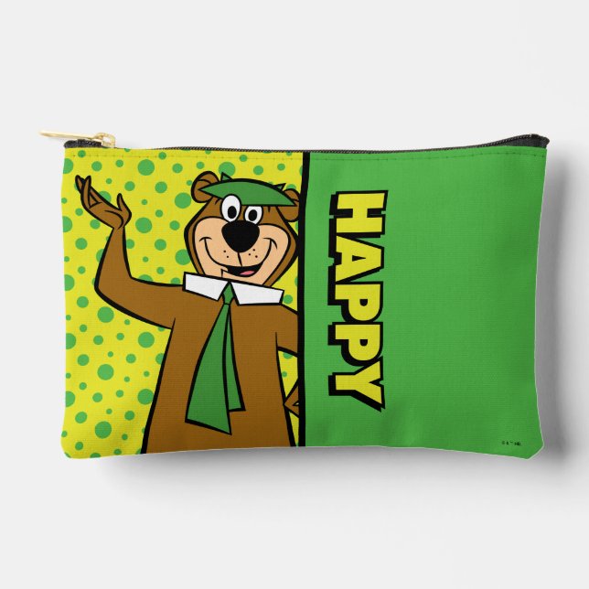 Happy Yogi Bear Accessory Pouch (Front)