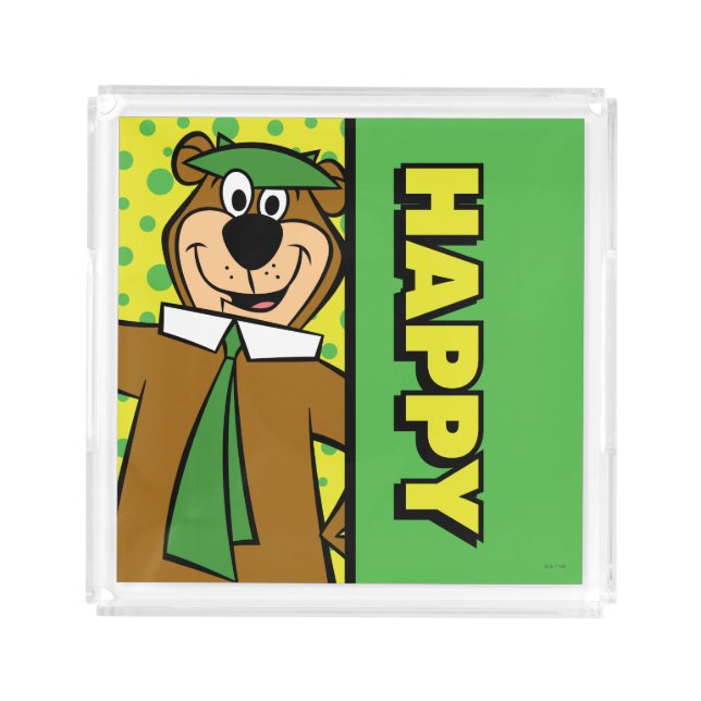 Happy Yogi Bear Acrylic Tray (Front)