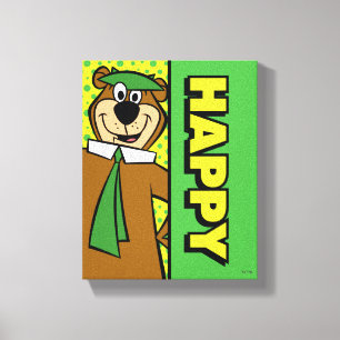 Happy Yogi Bear Canvas Print