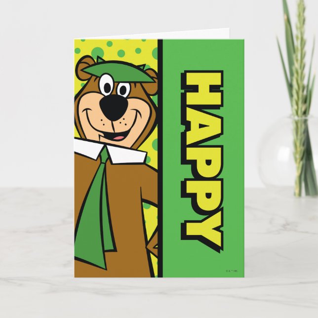Happy Yogi Bear Card (Front)