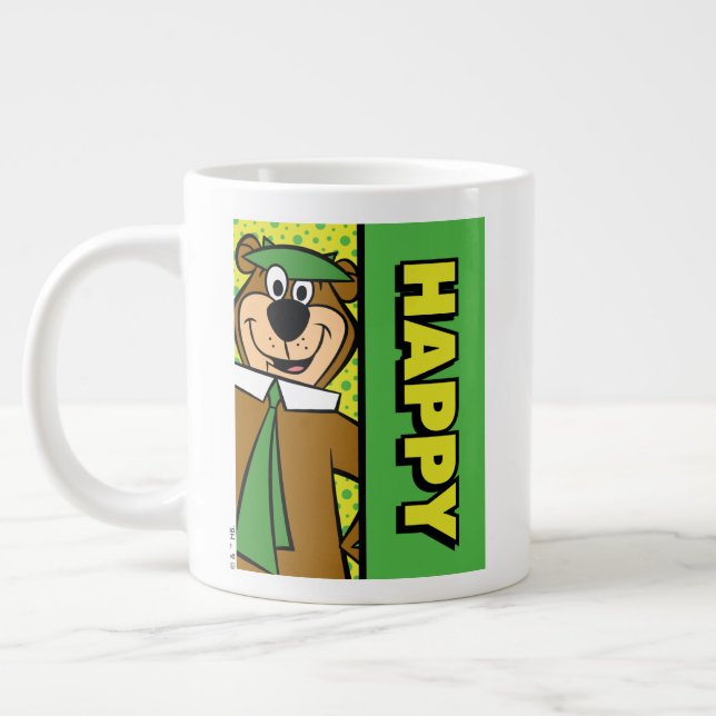 Happy Yogi Bear Giant Coffee Mug (Left)