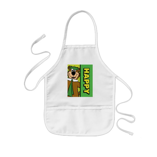 Happy Yogi Bear Kids' Apron (Front)