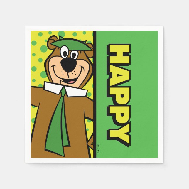 Happy Yogi Bear Napkins (Front)