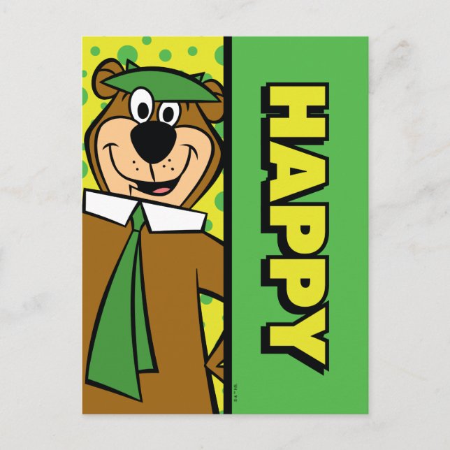 Happy Yogi Bear Postcard (Front)