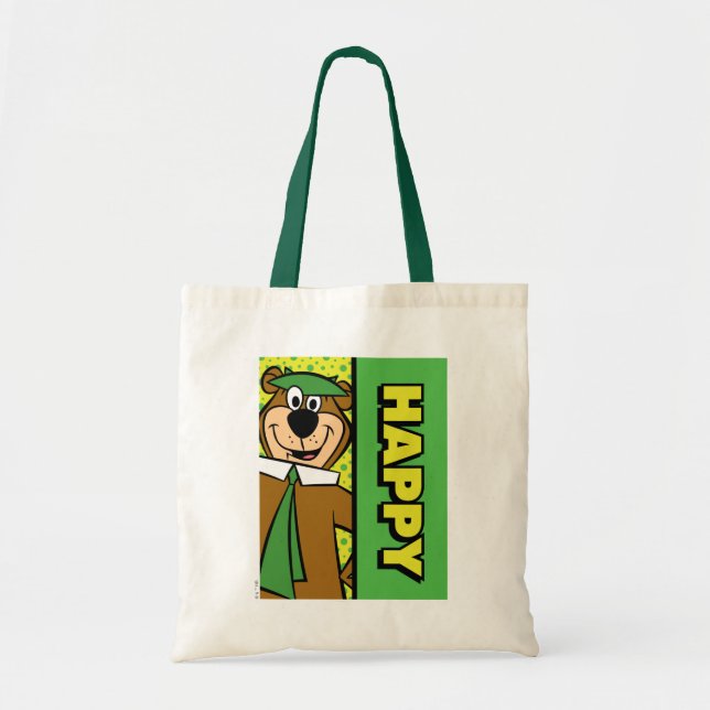 Happy Yogi Bear Tote Bag (Front)
