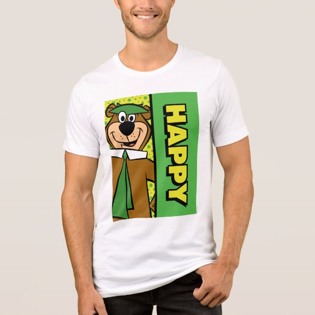 Happy Yogi Bear Tri-Blend Shirt (Front)