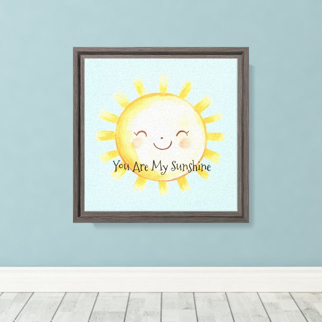 Happy You Are My Sunshine  Canvas Print (Insitu(Wood Floor))