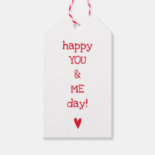 Happy You & Me Day - Funny Anniversary Quote Gift Tags