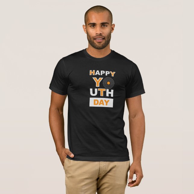 happy youth day  youth day t shirt   (Front Full)