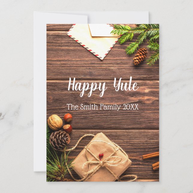 Happy Yule Holiday Card (Front)