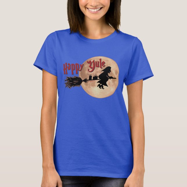 Happy Yule Witch T-Shirt (Front)