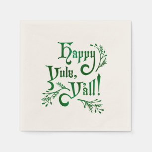 Happy Yule Yall Southern Christmas Pagan Napkins