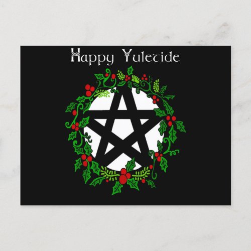 Happy Yuletide  Invitation Postcard