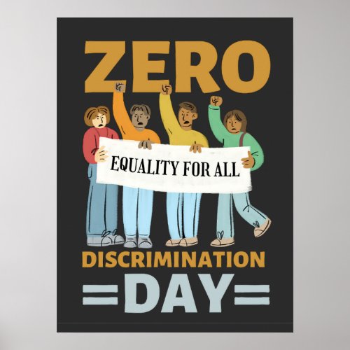 Happy Zero Discrimination Day Gender Equality  Poster