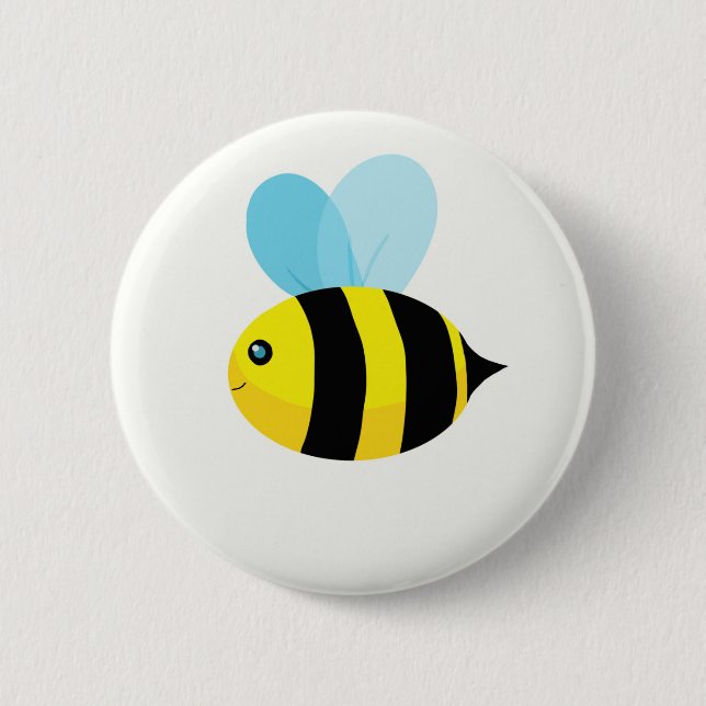 HappyBee Collection Pinback Button (Front)