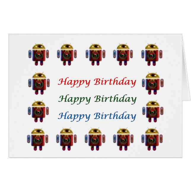 HappyBirthday ANDROID Happy Birthday Cards (Front Horizontal)