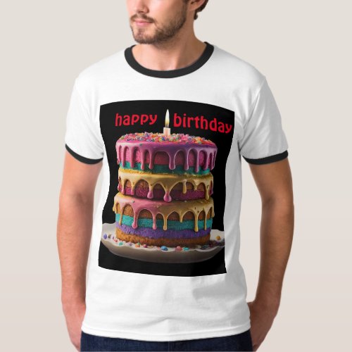 happybirthday  birthdaytee  multicolordesign  T_Shirt