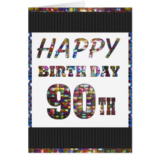 happybirthday happy birthday greeting 90 90th (Front)