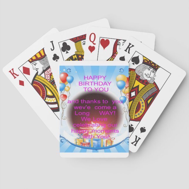HappyBirthday To you Poker Cards (Back)