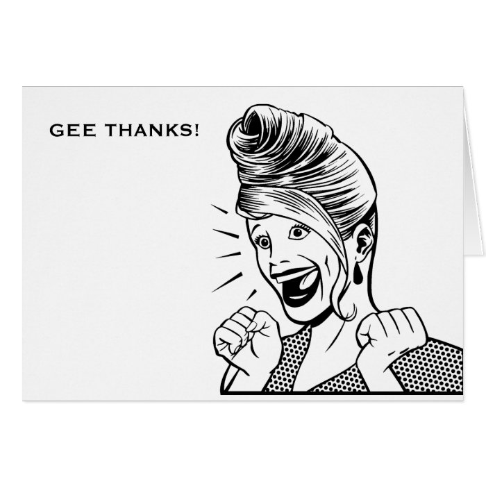 Happygal_stampart, GEE THANKS Greeting Card