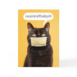 HappyMother's Day Funny Cat in Face Mask Humor Holiday Card HappyMother's Day Funny Cat in Face Mask Humor Holiday Card