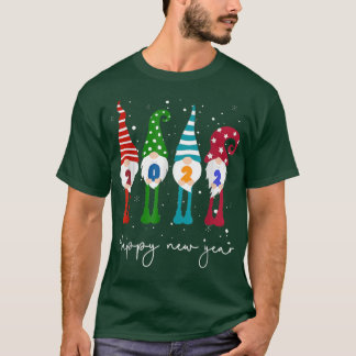 HappyNew Year 2022 Gnome Xmas Family Matching  T-Shirt