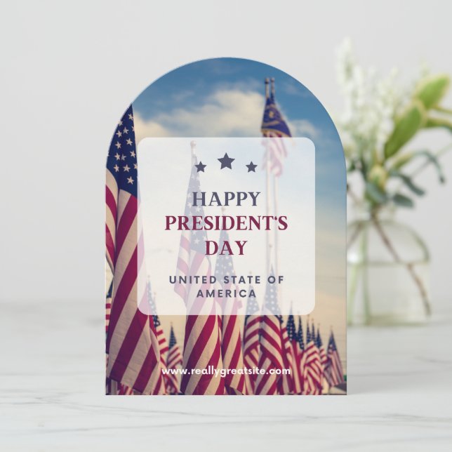 #HappyPresidentDay United State Of America  Invitation (Standing Front)