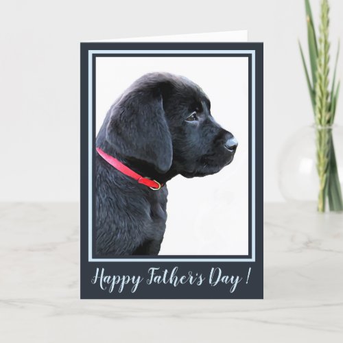 Happys Day _ Black Labrador Cute Puppy Dog Card