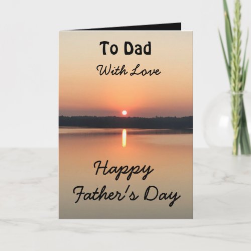 Happys Day Dad With Love Sunset Card