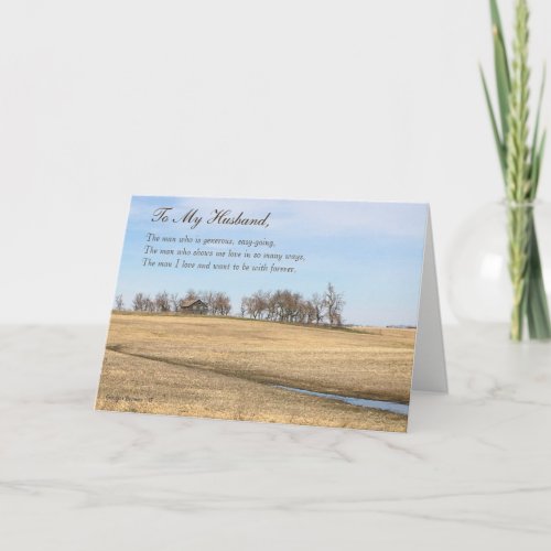 Happys Day Husband Old Prairie House 2H Card