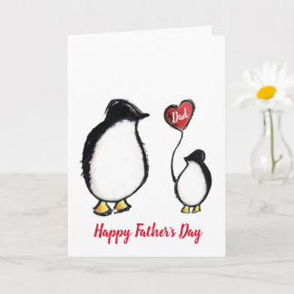Happy's Day penguin with heart Card