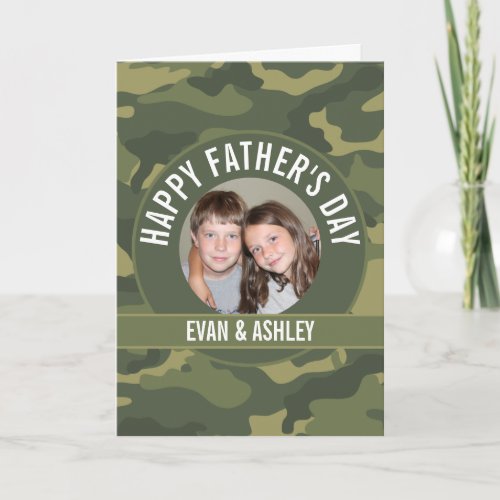 Happys Day _ Photo Camouflage Green Card