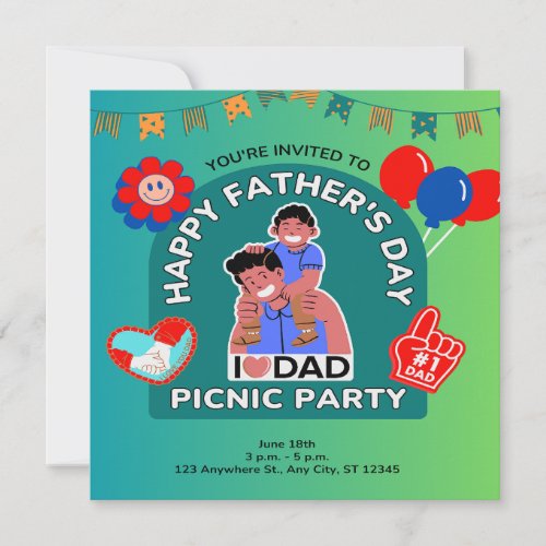 Happys Fathers Day Invitation