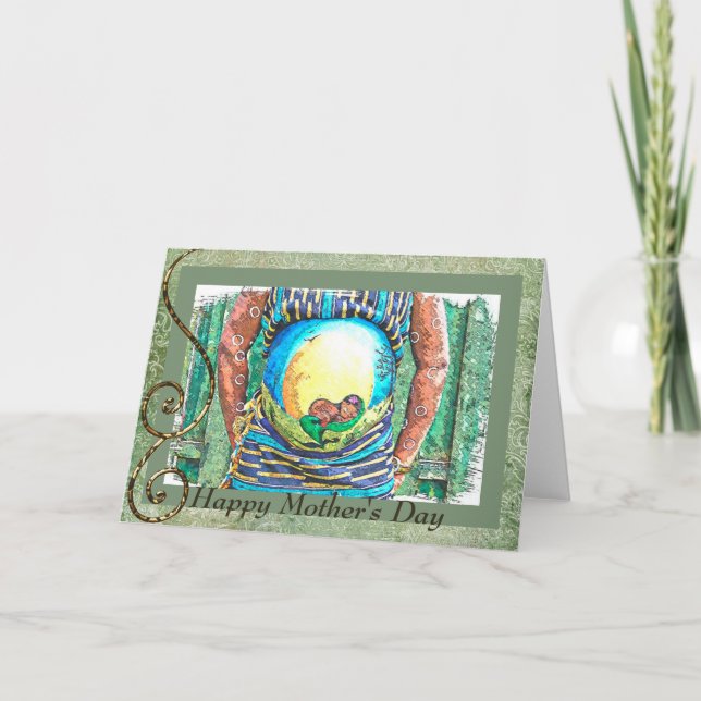 Happy's Mother's Day for Expectant African America Card (Front)