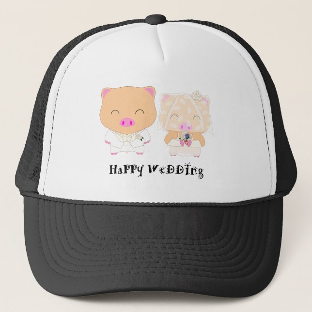 HappyWedding Trucker Hat (Front)