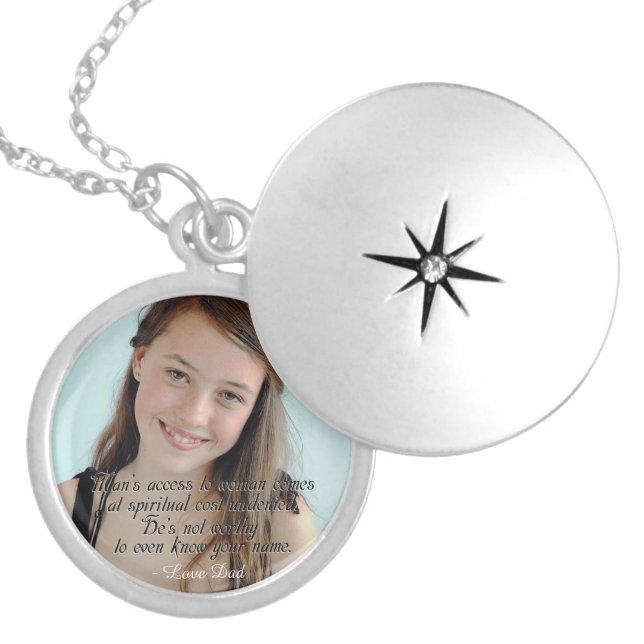 HappyWorkT He's Not Worthy Custom Teen Girl Locket Necklace (Front)