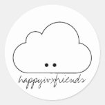 Happywxfriend!!! Classic Round Sticker at Zazzle
