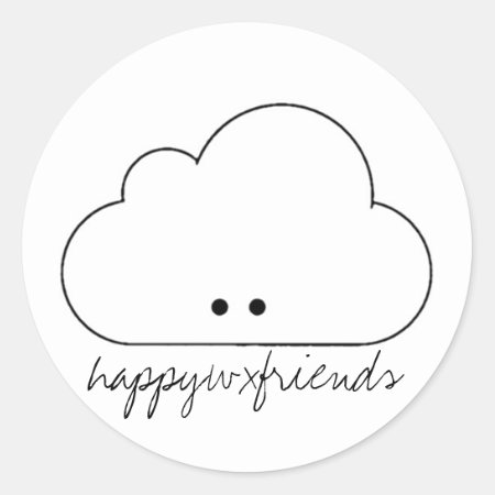 Happywxfriend!!! Classic Round Sticker