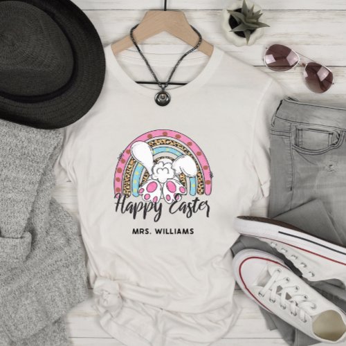 Happyy Easter Add Your Name Teacher T_Shirt