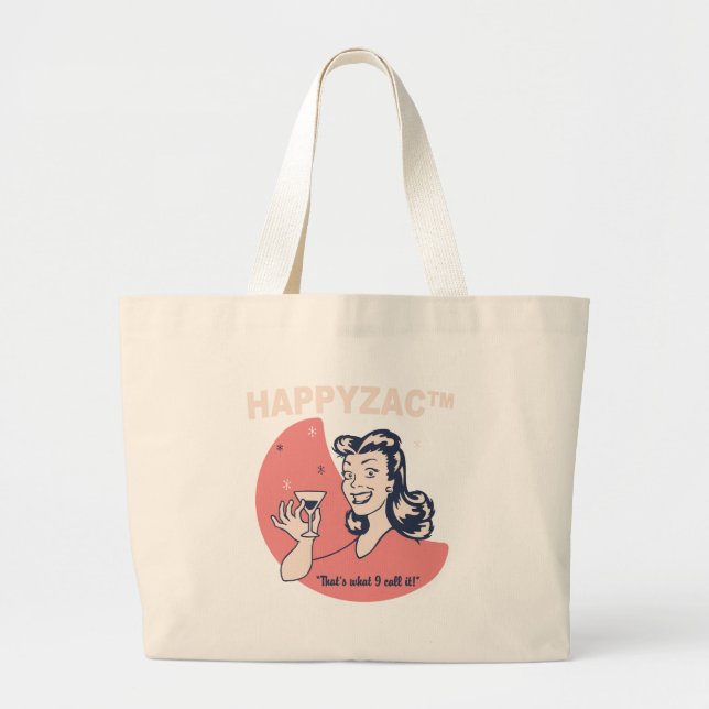 Happyzac™ Large Tote Bag (Front)