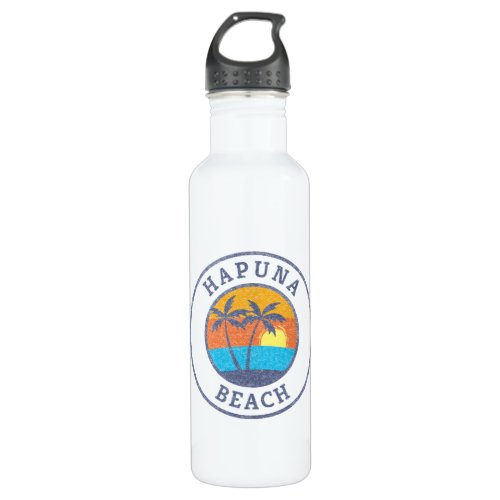 Hapuna Beach Hawaii Faded Classic Style Stainless Steel Water Bottle