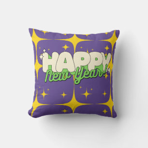 hapy new year image throw pillow