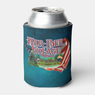 Har-Ber Village and flag Can Cooler2026 Cooler