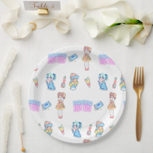 Harajuku Anime Girl Paper Plates