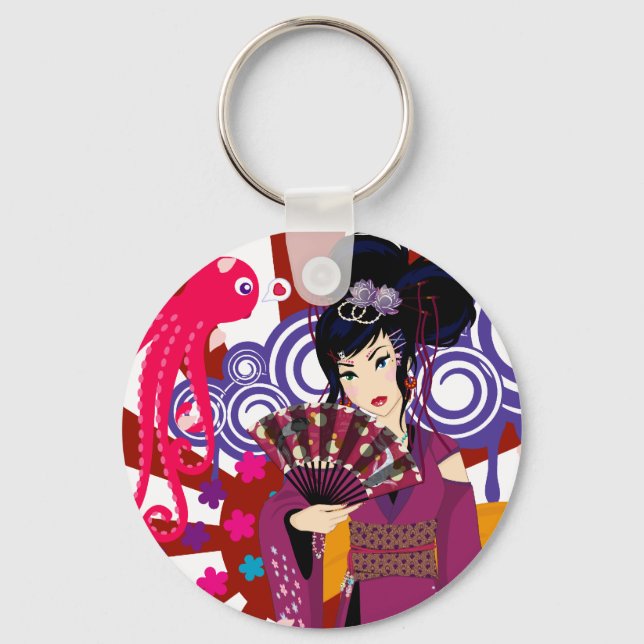 Harajuku Girl Ayaka Keychain (Front)
